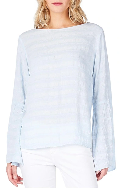 Shop Michael Stars Slit Bell Sleeve Top In Sea Glass