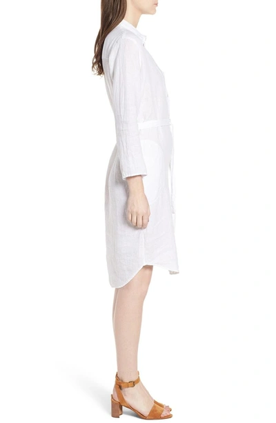 Shop Velvet By Graham & Spencer Linen Shirtdress In White