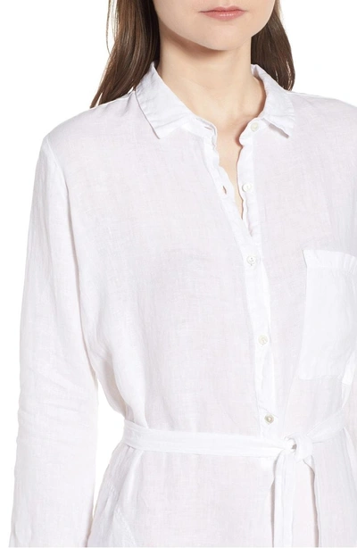 Shop Velvet By Graham & Spencer Linen Shirtdress In White