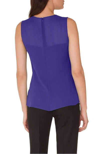 Shop Akris Double Layer Silk Georgette Blouse In Iris