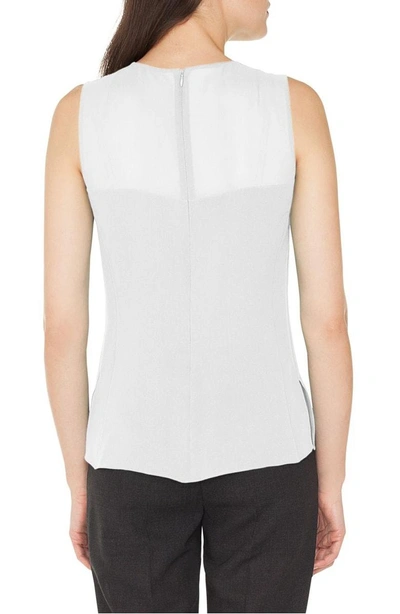 Shop Akris Double Layer Silk Georgette Blouse In Paper