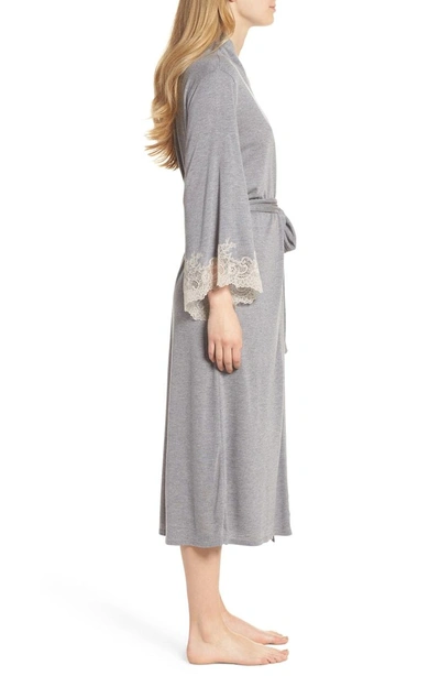 Shop Natori Luxe Shangri-la Robe In Grey