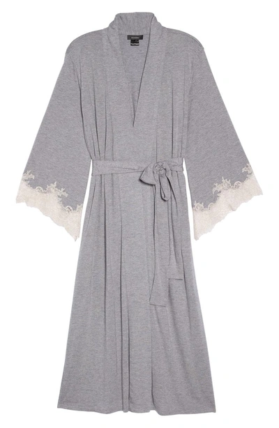 Shop Natori Luxe Shangri-la Robe In Grey