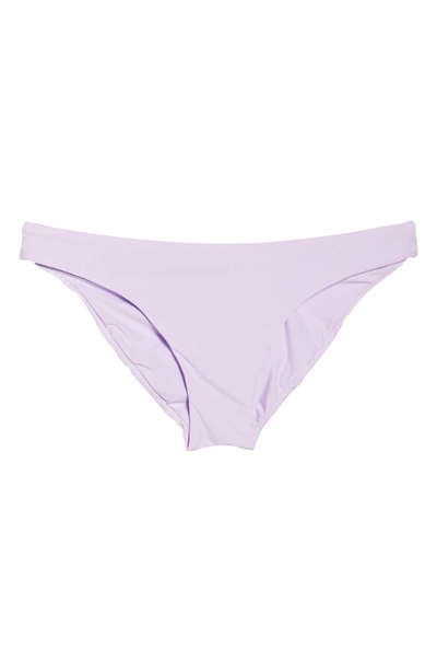 Shop Pilyq Ruched Bikini Bottoms In Lilac