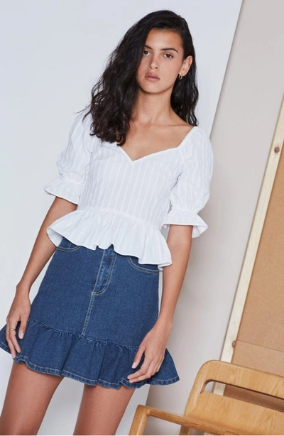 Shop The Fifth Label Currency Puff Sleeve Top In White