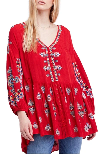 Shop Free People Arianna Tunic In Red