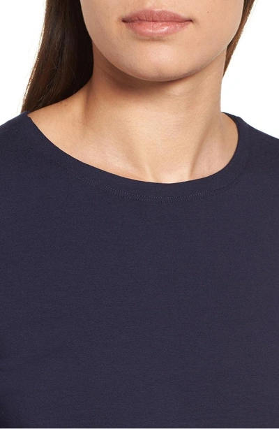 Shop Eileen Fisher Crewneck Top In Midnight