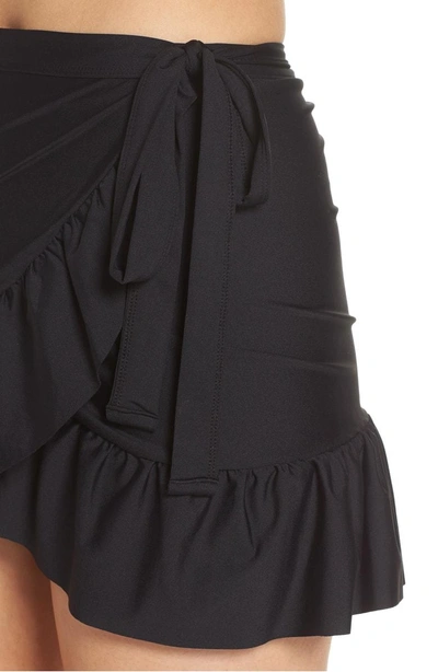 Jcrew Cover-up Wrap Skirt In Black