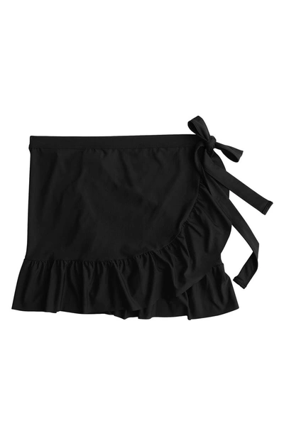 Jcrew Cover-up Wrap Skirt In Black