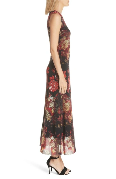 Shop Fuzzi Button Hem Tulle Maxi Dress(nordstrom Exclusive) In Red Print