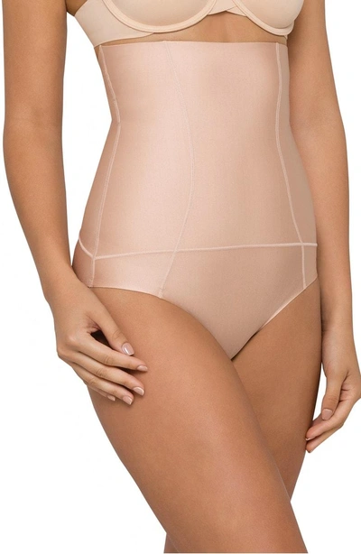 Shop Nancy Ganz Body Architect High Waist Shaper Briefs In Warm Taupe