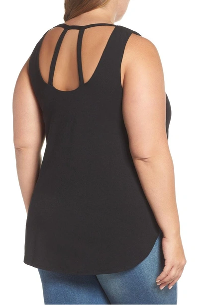 Shop Tart 'ansley' Back Cutout Scoop Neck Top In Black