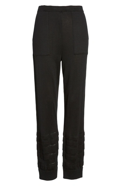 Shop Ming Wang Knit Ankle Pants In Black
