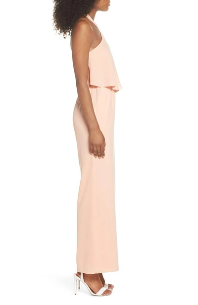 Shop Ali & Jay Meet Me At Vbw Halter Jumpsuit In Peach Parfait