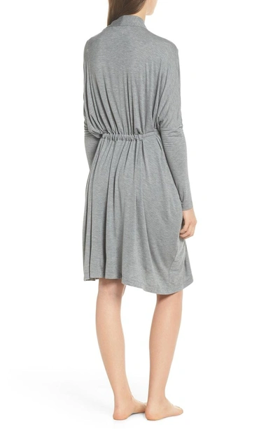 Shop Ugg Delanie Robe In Grey Heather