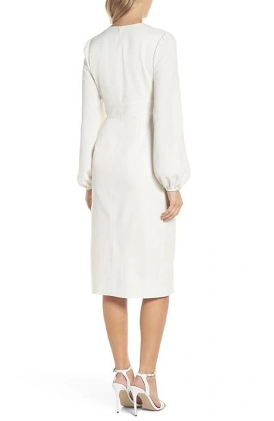 Shop Jill Jill Stuart Slit Sleeve Sheath Dress In Off-white