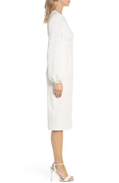Shop Jill Jill Stuart Slit Sleeve Sheath Dress In Off-white