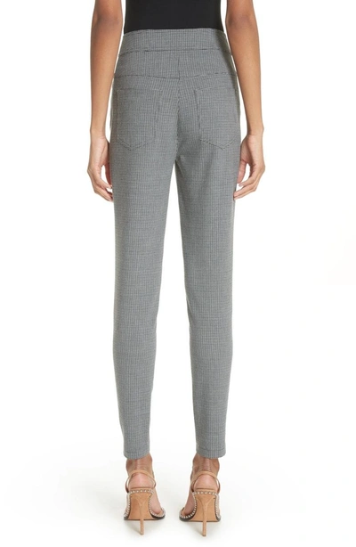 Shop Alexander Wang Skinny Plaid Pants In Grey Multi