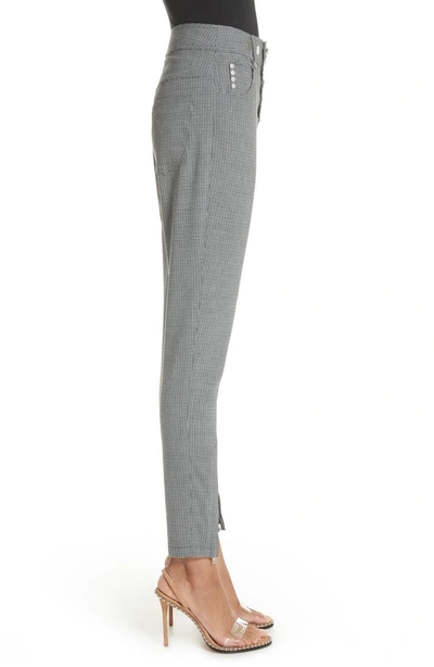 Shop Alexander Wang Skinny Plaid Pants In Grey Multi