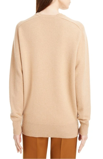 Shop Victoria Beckham Cashmere Blend Sweater In Light Camel