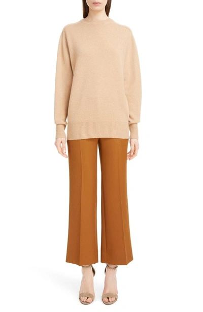 Shop Victoria Beckham Cashmere Blend Sweater In Light Camel
