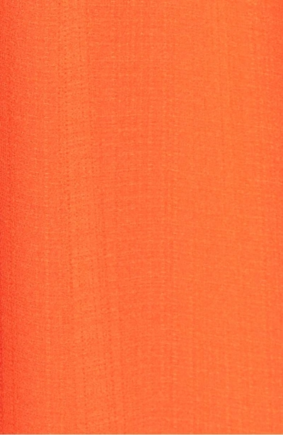 Shop Nsr V-neck Ruffle Blouson Dress In Orange