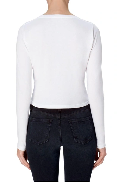 Shop J Brand Carolina Long Sleeve Crop Tee In White