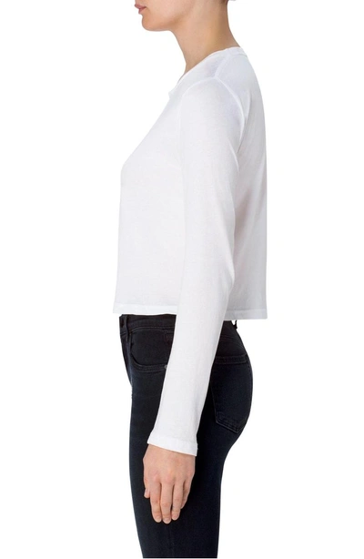 Shop J Brand Carolina Long Sleeve Crop Tee In White