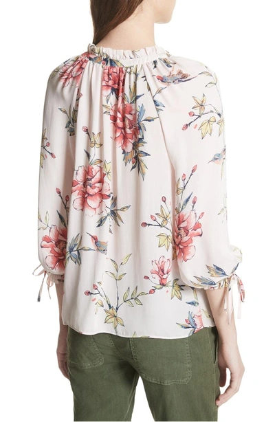 Shop Joie Corsen Floral Silk Blouse In Rosewater