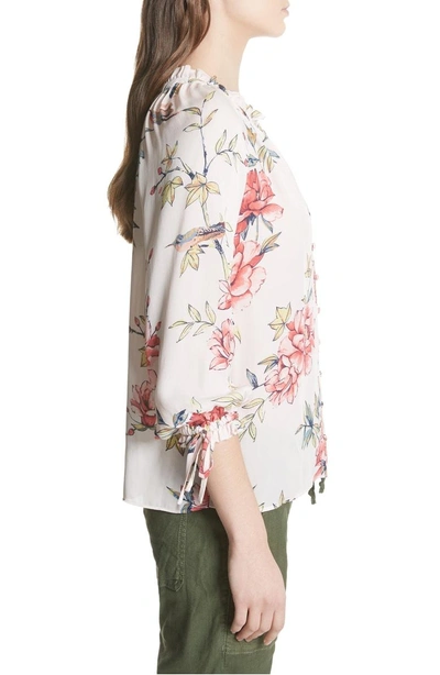 Shop Joie Corsen Floral Silk Blouse In Rosewater
