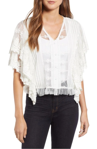Shop Kas New York Candace Lace Blouse In White