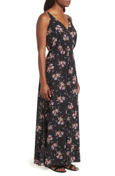 Shop 1.state Wildflower Surplice Jumpsuit In R Black Mult