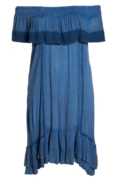 Shop Muche Et Muchette Gavin Ruffle Cover-up Dress In Chambray