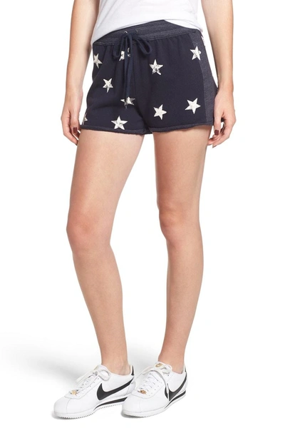 Shop Splendid Star Shorts In Navy/ White