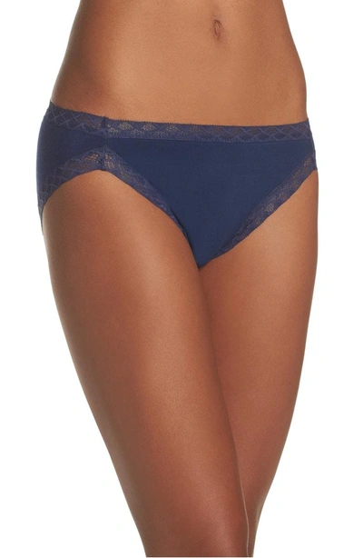 Shop Natori Bliss French Cut Briefs In Night