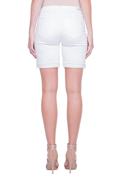 Shop Liverpool Casey White Denim Shorts In Bright White