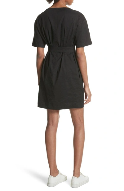 Shop Theory Belted Shift Dress In Black Multi