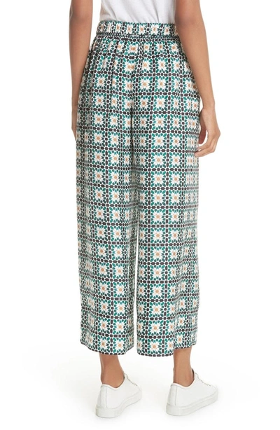Theory Tile Print Silk Twill Culottes In Multi | ModeSens