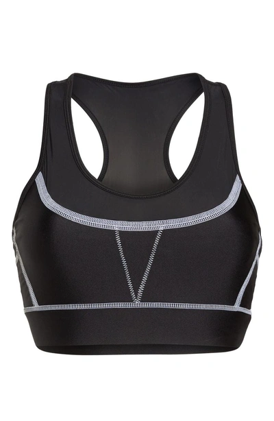 Shop Alala Surf Sports Bra In Black/ White