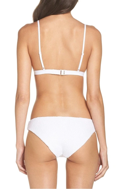 Shop Onia Lily Textured Bikini Bottoms In White