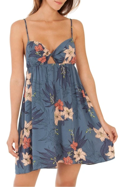 Shop Midnight Bakery Floral Chemise In Blue Floral