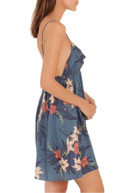 Shop Midnight Bakery Floral Chemise In Blue Floral