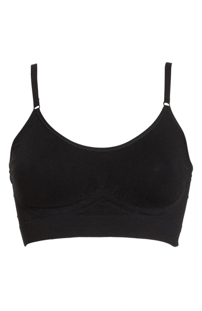 Shop Yummie Convertible Scoop Neck Bralette In Black