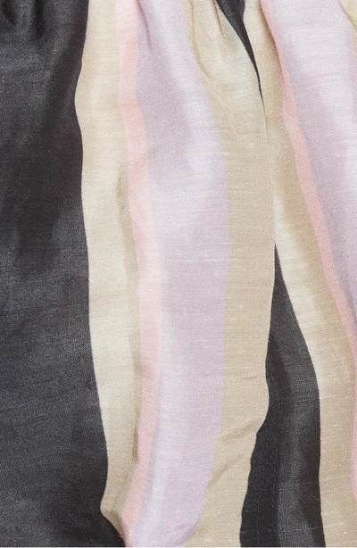 Shop Apiece Apart Shina Off The Shoulder Linen & Silk Crop Top In Violet Night Stripe