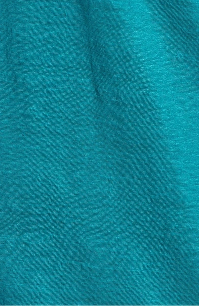 Shop Eileen Fisher Organic Linen Top In Turquoise