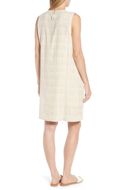 Shop Eileen Fisher Organic Cotton & Linen Shift Dress In Natural