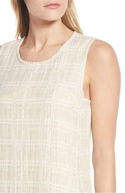 Shop Eileen Fisher Organic Cotton & Linen Shift Dress In Natural
