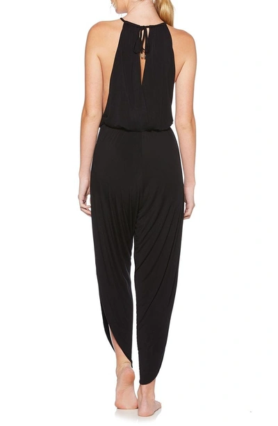 Shop Laundry By Shelli Segal Cover-up Jumpsuit In Black