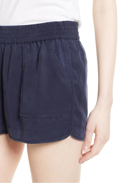 Shop Joie Beso Woven Shorts In Dark Navy