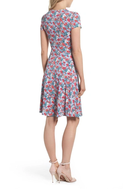 Shop Leota Print Jersey Fit & Flare Dress In Floral Camo